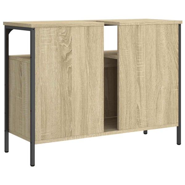 vidaXL underskab til håndvask 80x30x60 cm konstrueret træ sonoma-eg
