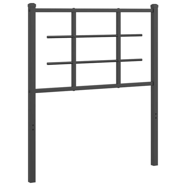 vidaXL Utskiftbar sengegavl i metall svart 75 cm