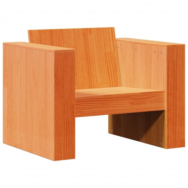 vidaXL Hagesofa voksbrun 79x60x62 cm heltre furu