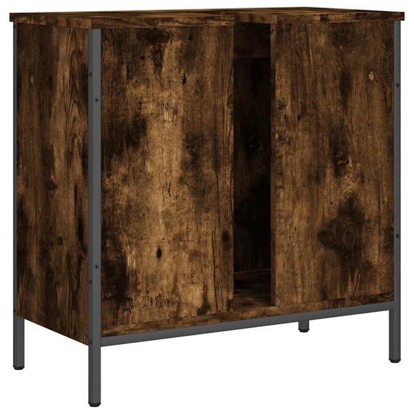 vidaXL underskab til håndvask 60x30x60 cm konstrueret træ røget eg