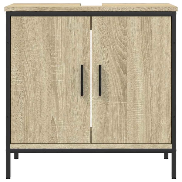 vidaXL Tvättställsskåp sonoma-ek 60x30x60 cm konstruerat trä