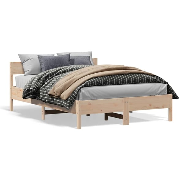 vidaXL Sengeramme uten madrass 140x200 cm heltre furu