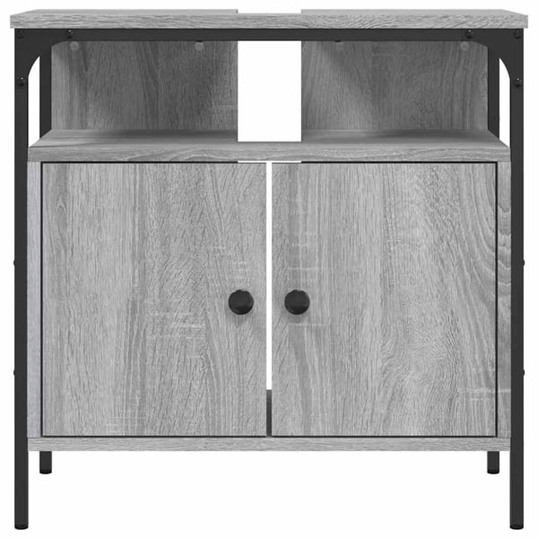 vidaXL underskab til vask 60x30x60 cm konstrueret træ grå sonoma-eg
