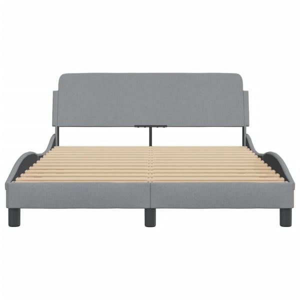 vidaXL Bed Frame "Dover" Light Grey 120x200 cm Fabric
