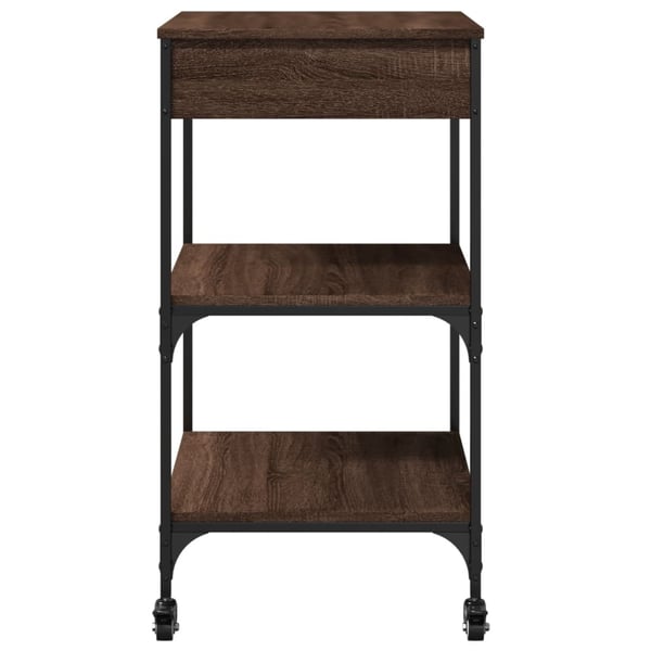 vidaXL Kjøkkentralle brun eik 60x48x89,5 cm konstruert tre