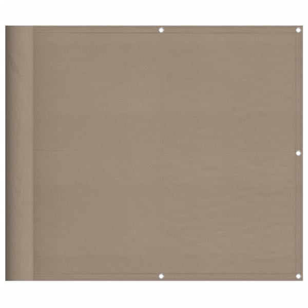 vidaXL Balkongskjerm gråbrun 90x800 cm 100% polyester oxford