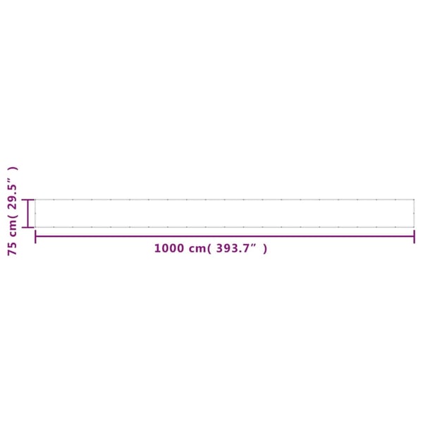 vidaXL Balkongskjerm mørkegrønn 75x1000 cm 100% polyester oxford