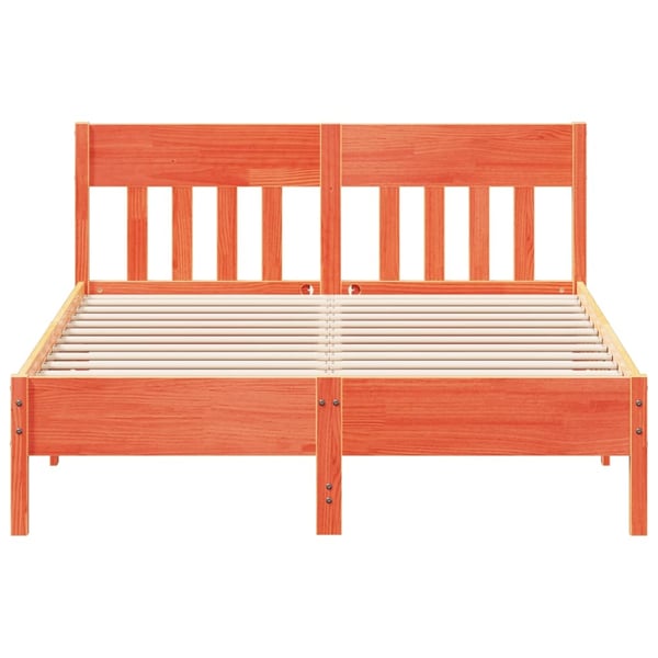 vidaXL Sengeramme uten madrass brun 150x200 cm heltre furu