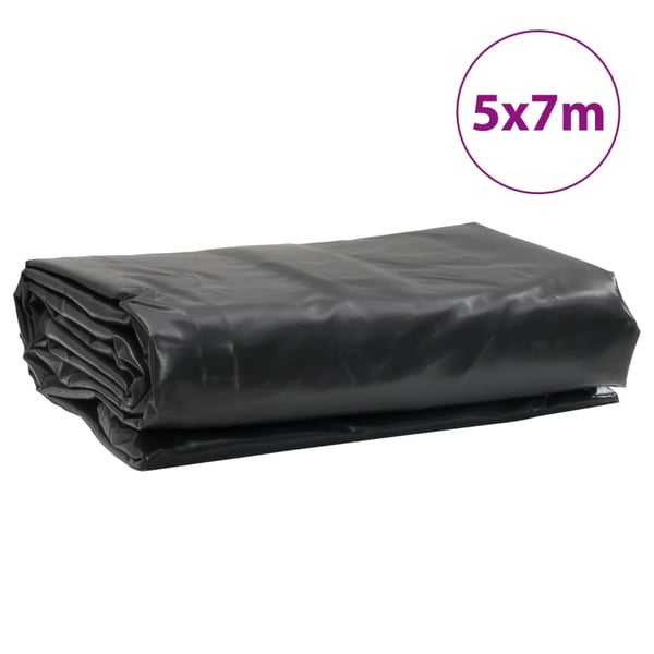 vidaXL presenning 5x7 m 650 g/m² antracitgrå