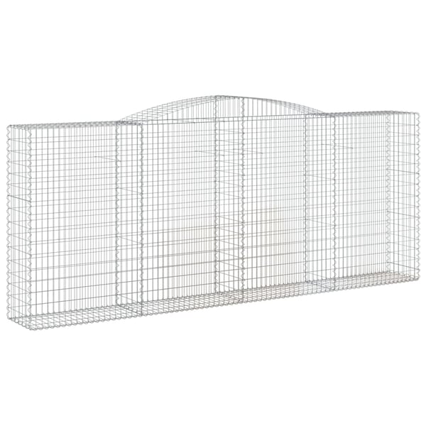 vidaXL Gabionkurver buede 20 stk 400x50x160/180 cm galvanisert jern