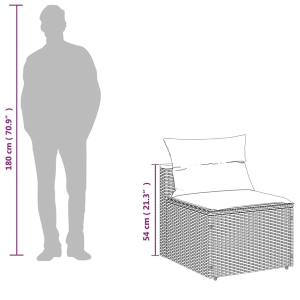 vidaXL sofasæt til haven 5 dele med hynder polyrattan og akacie beige