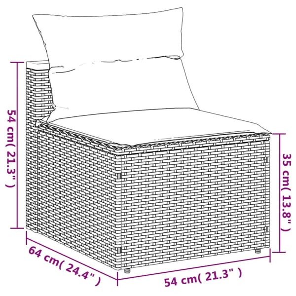 vidaXL sofasæt til haven 5 dele med hynder polyrattan og akacie beige
