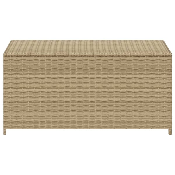 vidaXL opbevaringsboks til haven 190 l polyrattan beige