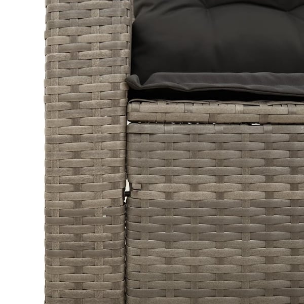 vidaXL sofasæt 5 dele med hynder polyrattan akacietræ grå