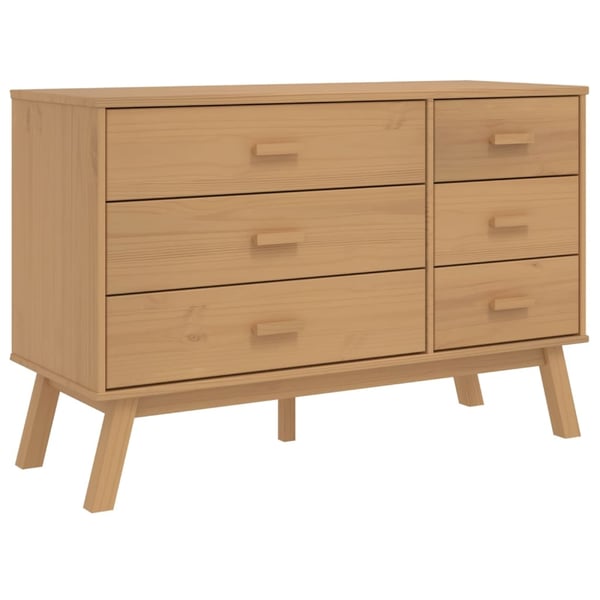 vidaXL Kommode OLDEN brun heltre furu
