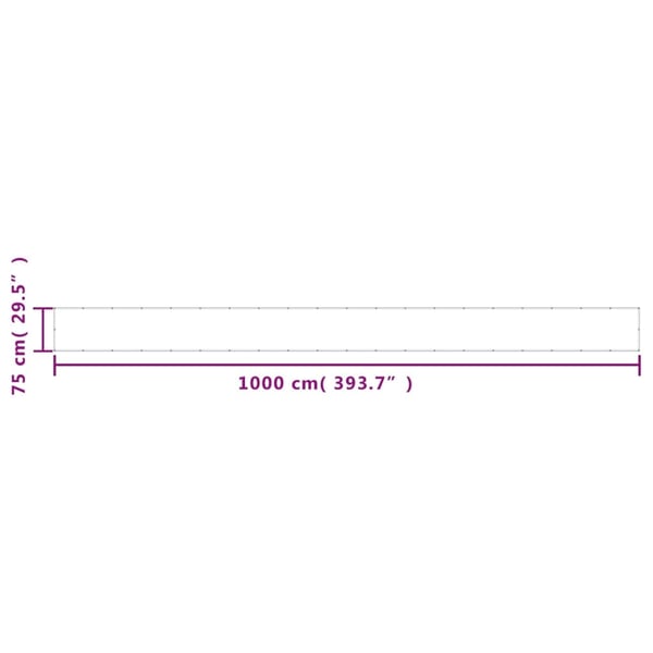 vidaXL altanafskærmning 75x1000 cm 100 % polyester beige