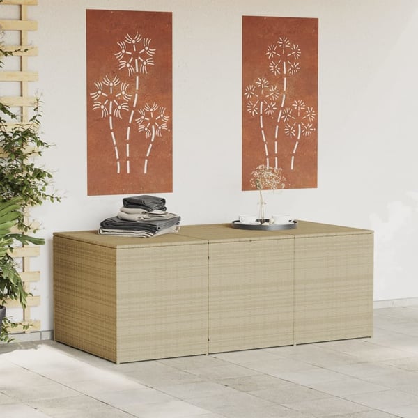 vidaXL Putekasse blandet beige 984L cm polyrotting