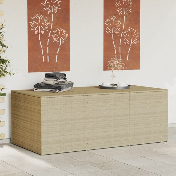 vidaXL Putekasse blandet beige 984L cm polyrotting
