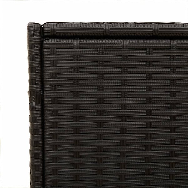 vidaXL opbevaringsboks til haven 283 l polyrattan sort