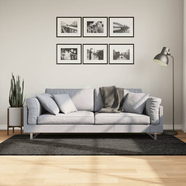 vidaXL Teppe ISTAN lang luv skinnende utseende antrasitt 100x200 cm