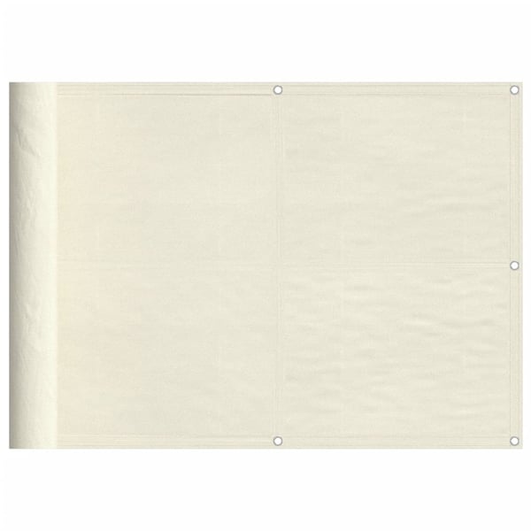 vidaXL Balkongskjerm kremhvit 75x800 cm 100% polyester oxford