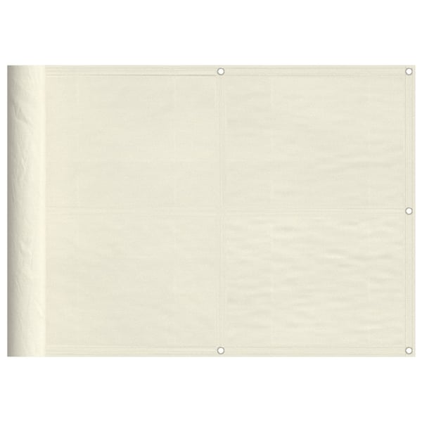 vidaXL altanafskærmning 75x700 cm 100 % polyester cremefarvet