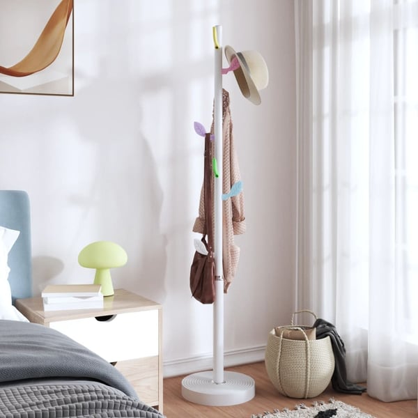 vidaXL Klädställning vit 172 cm pulverlackerat järn