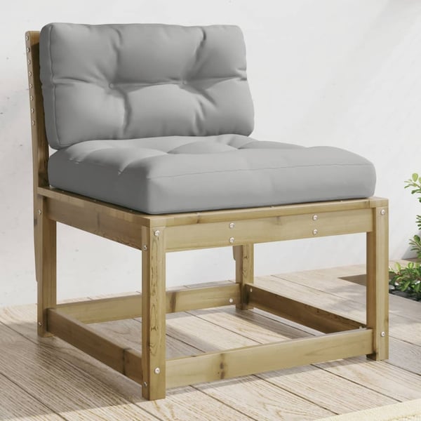 vidaXL Hagesofaer med puter 2 stk impregnert tre