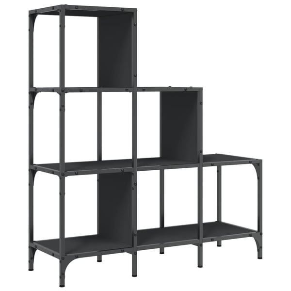 vidaXL bogreol 92x30x102 cm konstrueret træ og metal sort