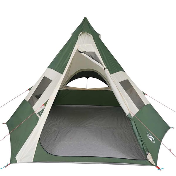 vidaXL 7-personers campingtelt vandtæt grøn