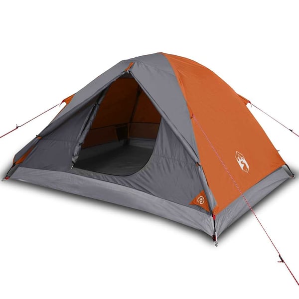 vidaXL Kuppeltelt for camping 3 personer oransje vanntett