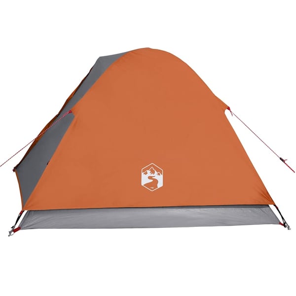 vidaXL Kuppeltelt for camping 3 personer oransje vanntett