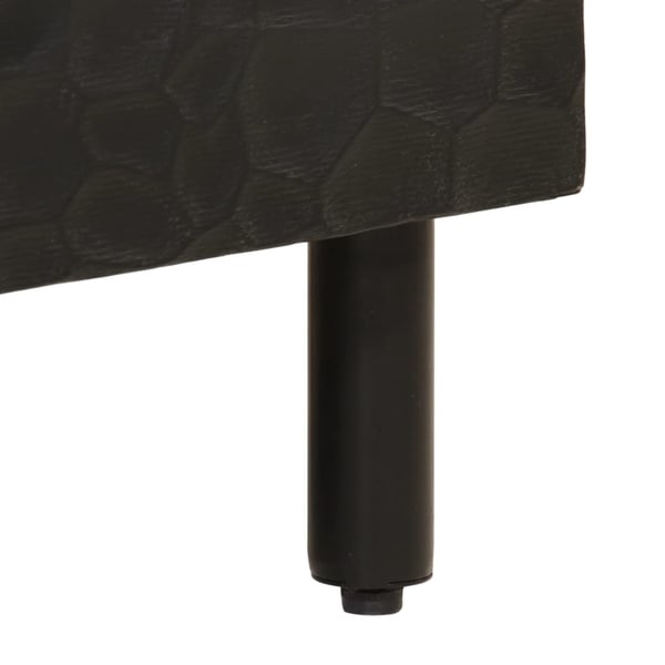 vidaXL Sideskap svart 60x33x75 cm heltre mango