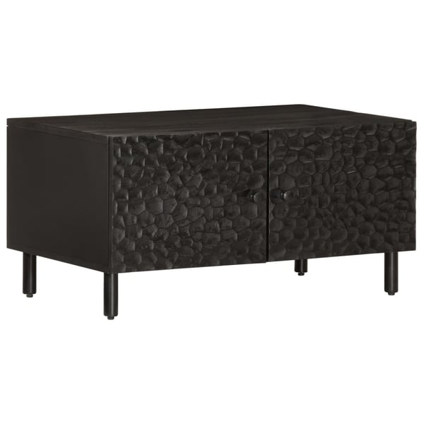 vidaXL sofabord 80x50x40 cm massivt mangotræ sort