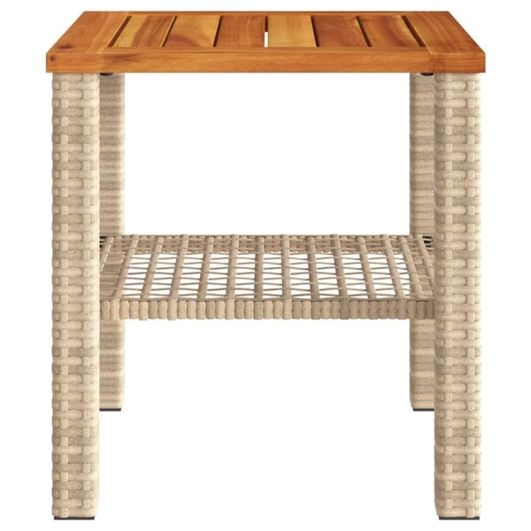 vidaXL Hagebord beige 40x40x42 cm polyrotting og akasie