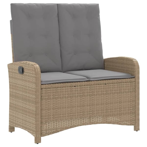 vidaXL spisebordssæt til haven 4 dele med hynder polyrattan beige