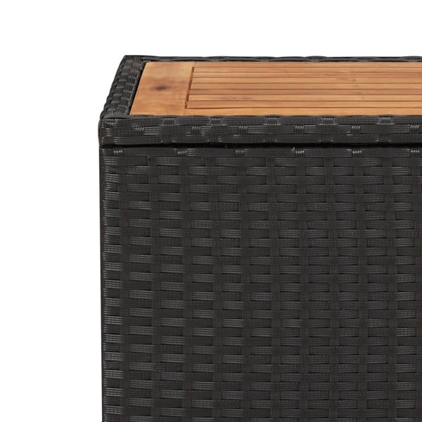 vidaXL spisebordssæt til haven 3 dele med hynder polyrattan sort