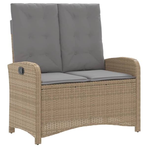 vidaXL spisebordssæt til haven 4 dele med hynder polyrattan beige