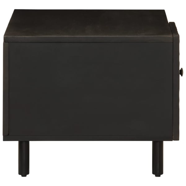 vidaXL sofabord 80x50x40 cm massivt mangotræ sort