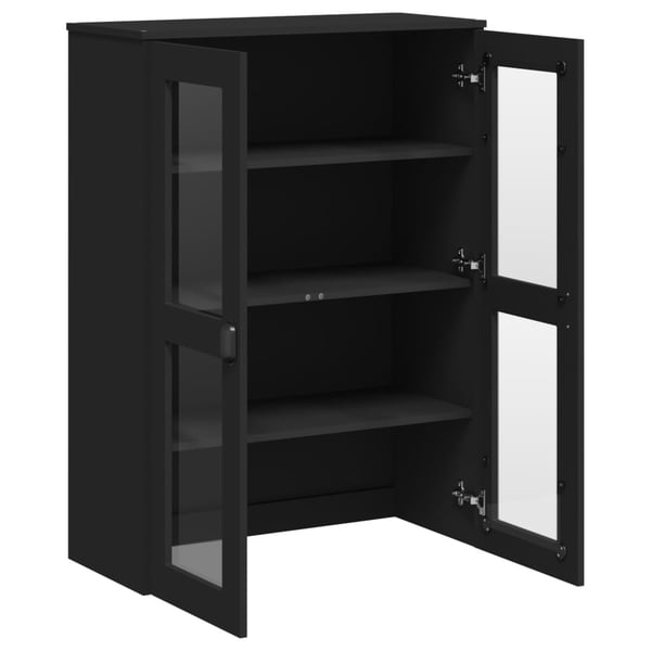 vidaXL Topp for highboard VIKEN svart heltre furu
