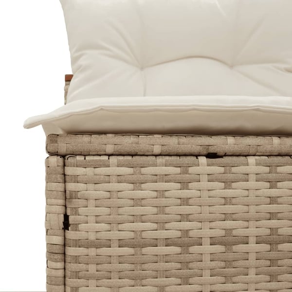 vidaXL sofamoduler til haven 2 stk. med hynder polyrattan beige