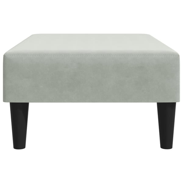 vidaXL fodskammel 77x55x31 cm velour lysegrå