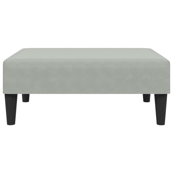 vidaXL fodskammel 77x55x31 cm velour lysegrå