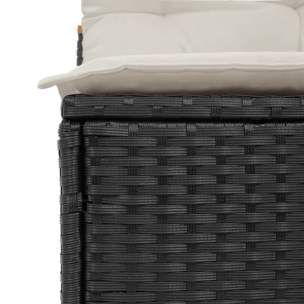 vidaXL sofamoduler til haven 2 stk. med hynder polyrattan sort