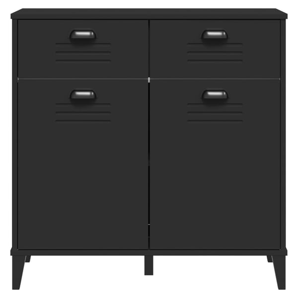 vidaXL Skjenk VIKEN svart 80x40x80 cm konstruert tre