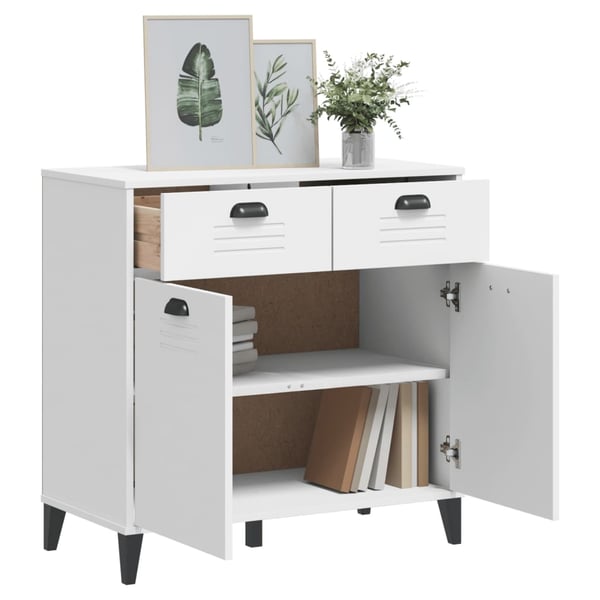 vidaXL Skjenk VIKEN hvit 80x40x80 cm konstruert tre