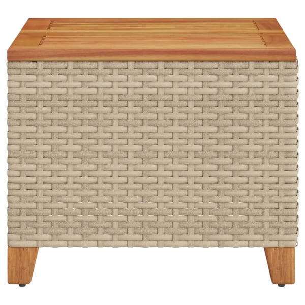 vidaXL Hagebord beige 45x45x37 cm polyrotting og akasie