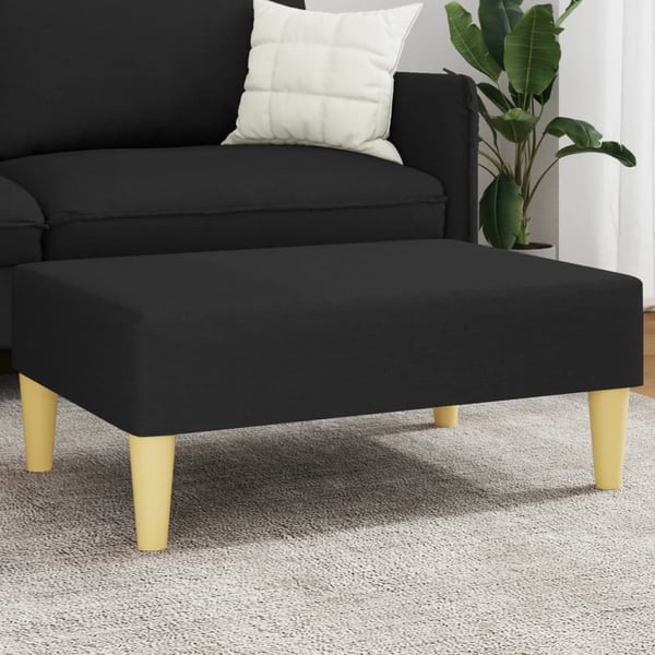 vidaXL fodskammel 77x55x31 cm stof sort