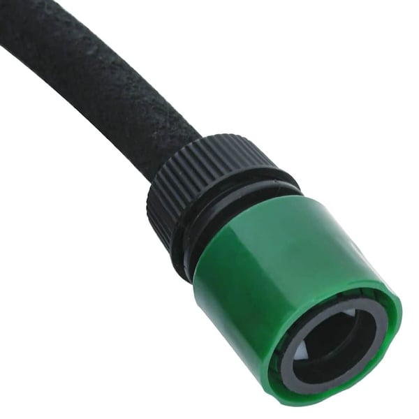vidaXL Dryppslange svart 0,6" 10 m gummi