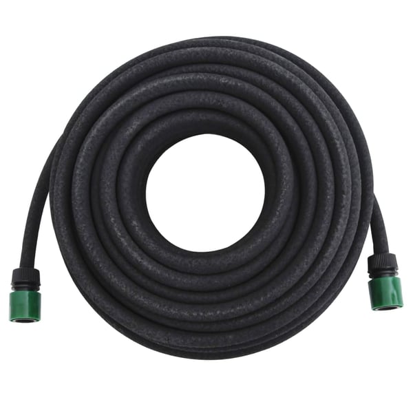 vidaXL siveslange 0,6" 25 m gummi sort